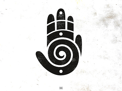 Hand hand health logo logo design logotype lu4 design magic mark mudra osteopath spa logo space spiral yoga