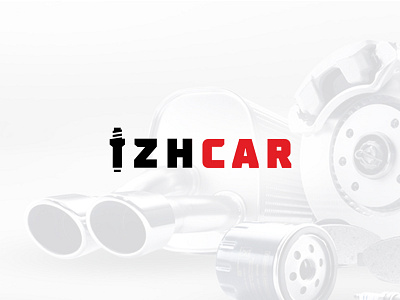 izhcar car logo logotype parts shop shop logo