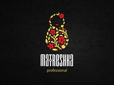 Matreshka cosmetics hohloma logo logotasarım logotype lu4 matreshka ornament professional