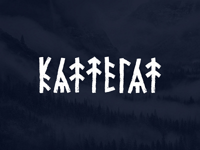 Kattegat farm farm logo forest goat kattegat logo logo deisgn logotype lu4 milk nordic pagan vikings wood