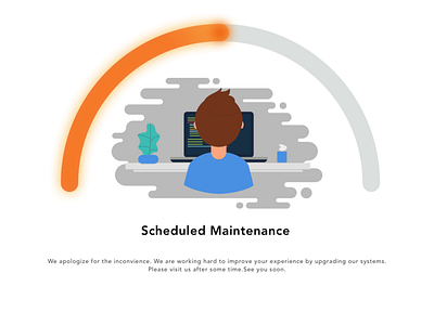 Maintenance Message illustration maintenance illustration out of service illustration