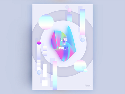 Live In Color abstact abstract art art color design gradient graphic illustraor photoshop poster typogaphy vector