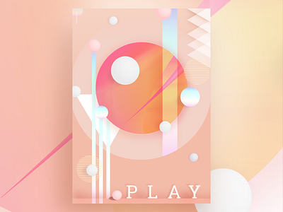Play abstact abstract art art colorful design gradient photoshop poster texture typogaphy vector