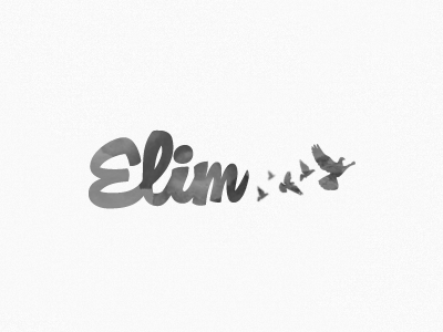Elim birds logo minimalistic typography