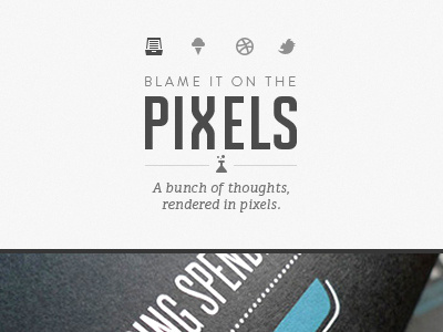 Header 16px blog header icons minimal navigation typography