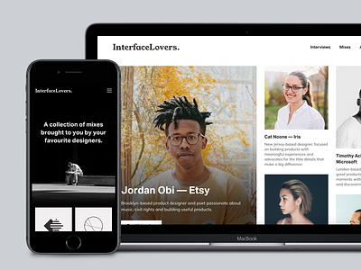 Interface Lovers — Interviews from your favourite designers articles grid interviews magazine minimal profiles website white