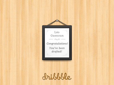 And the winner is... certificate dribbble frame invitation invite typography wood