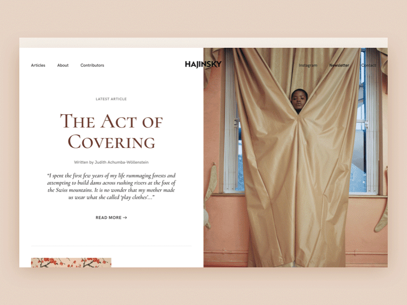 Introducing HAJINSKY — The Fashion Psychology Magazine print layout dynamic color typography layout magazine web