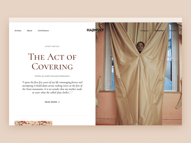 Introducing HAJINSKY — The Fashion Psychology Magazine dynamic color layout magazine print layout typography web