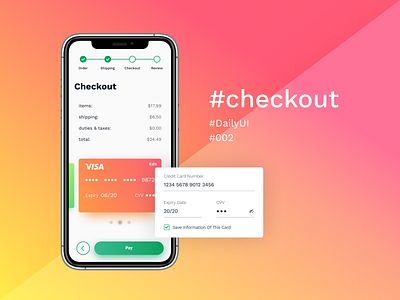 #DailyUI #002 — Checkout