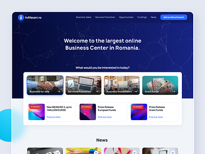 Business Center Website for Romanian Company