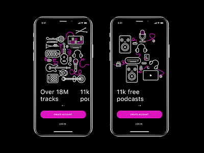 Login screen for a music app adobexd app dailyui ios login music app signup ui ux