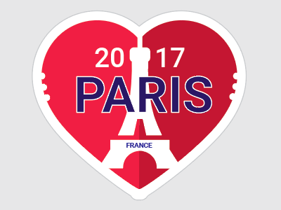 Paris Sticker Rebound france heart paris sticker