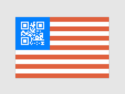 US.QR of America 51 america fireworks flag fun helvetica playoff puerto rico stars stripes usa