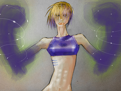 More Additions, More Progress abs anatomy colorization female girl illustration muscle transformation woman women