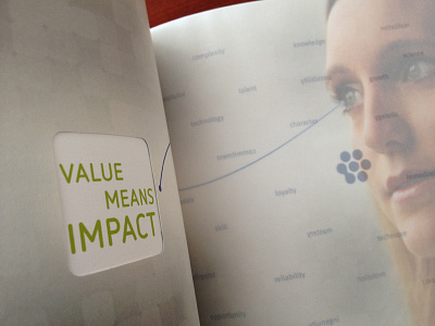 Value Means Impact photo print typography
