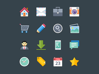 Business Flat Icons Set