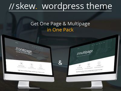 SKEW – CREATIVE ONE PAGE & MULTIPAGE WORDPRESS THEME