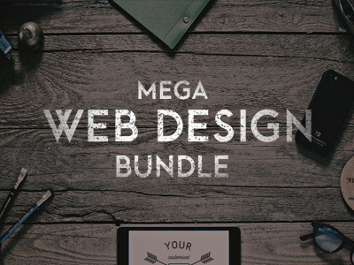 Mega Web Design Bundle backgrounds bundle mockups one page template web design