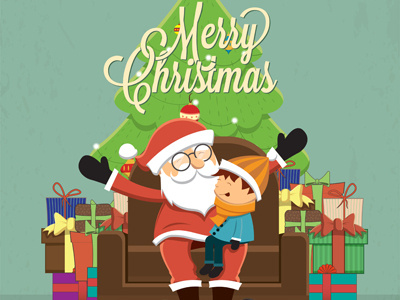 Merry Christmas! christmas christmas tree creative illustration new year eve santa xmas