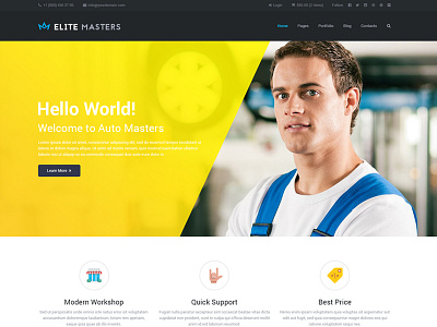 EliteMasters - Car Service Page Concept