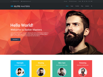 EliteMasters - Barbershop Page Concept
