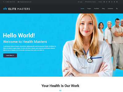 EliteMasters - Health Care Page Concept beauty care cosmetics health hospital medical medicine people care plastic surgery web design web ui