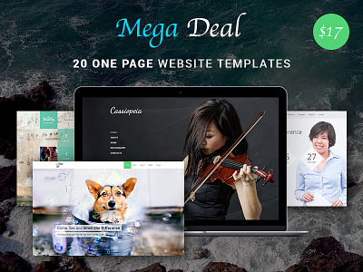 Download 20 One Page Templates for only $17 bundle download download web design bundle one page templates single page templates website templates