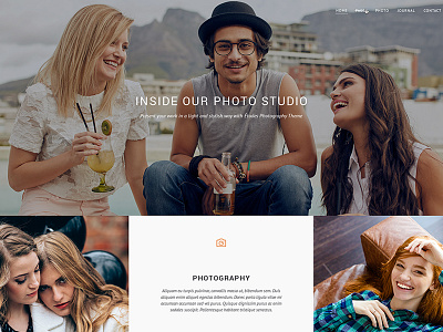 Photo Theme About Page Design - Etudes