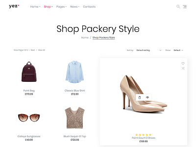 Yez WooCommerce WordPress Theme - Shop Packery Style