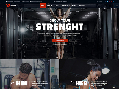 Wizefit Wordpress Theme For Gym And Fitness activity body crossfit elementor fitness fitness center fitness theme gym health personal trainer sport sports club weight loss women gym yoga