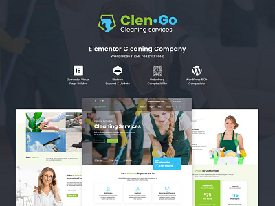 Clengo - Cleaning Services Elementor Wordpress Theme