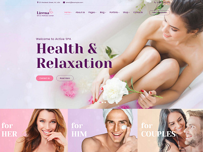 Lirena - Elementor Spa Beauty Center Wordpress Theme beauty beauty salon beauty shop day spa elementor template health massage massage spa massage therapy spa spa resort spa website therapy wellness wellness center wellness spa wordpress template wordpress theme