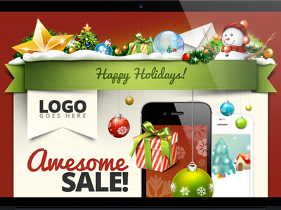 Free Christmas HTML Email Template christmas design email template free email template graphic newsletter xmas