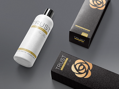 Trust Perfume Packeting branding illustration logo package