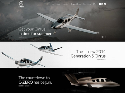 Cirrus cirrus concept full screen background minimal redesign website