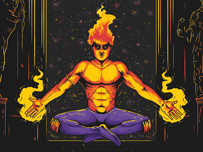 Prophet control debut dribble fire illustration invitation meditation points prophet shot three universe