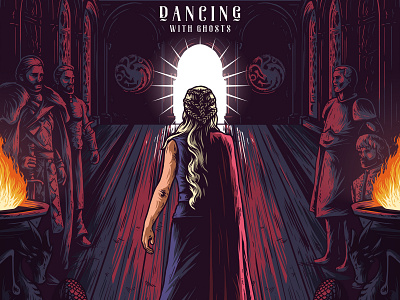 Dancing with ghosts design dragon dribble game of thrones illustration lannister logo stark targaryen