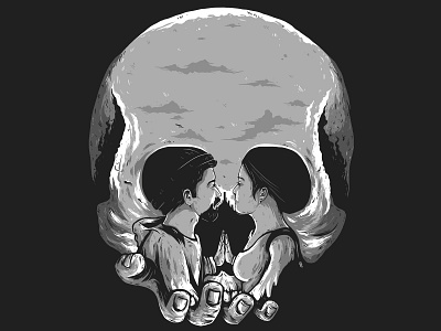 Shakespeare couple design dribble hamlet illustration romeo and juliet shakespeare skull