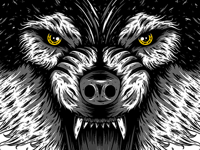 Wolf design dribbble illustration wolf