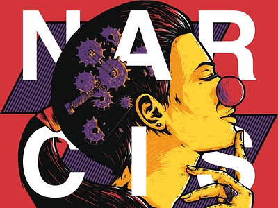 Narcisa design dribbble illustration poster vector