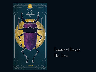 Tarocard Design - The Devil card design graphicdesign illustration tarot tarotcard