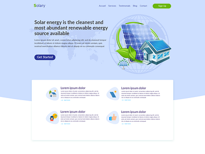 Solary landing page