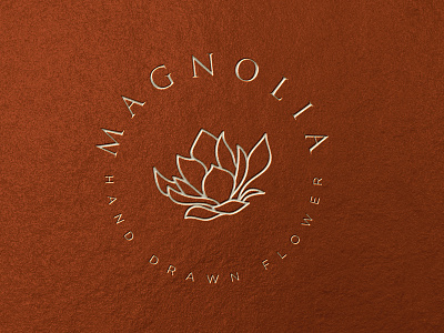 MAGNOLIA Hand Drawn Logo botanical logo hand drawn logo illustration logo logo design logos magnolia hand drawn magnolia idea magnolia logo vector