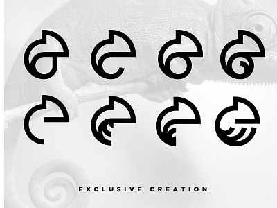 Chameleon Logo For Sale / Logo Idea / Minimal Logo cameleon chameleon logo idea design graphic designs graphics illustration logo logos minimal logo modern illustrations