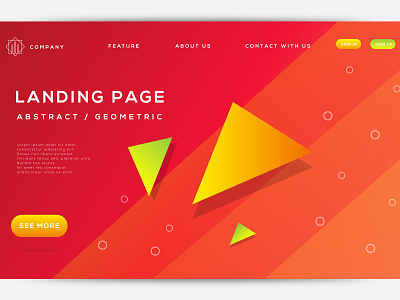 Landing Page Design abstract background colorful colorful logos designs graphic designs graphics illustration landing page modern illustrations ui uiux ux vector web page