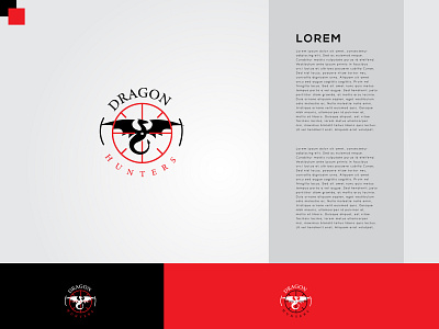 Dragon Hunters Logo Design abstract branding colorful logos design designs dragon logos graphic designs graphics hunter logos icon illustration logo logo design logos modern illustrations vector