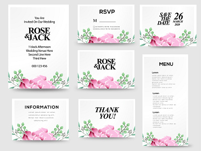 Modern Wedding Invitation cards design floral floral art graphics illustration modern illustrations watercolor watercolor cards wedding wedding cards wedding invitations