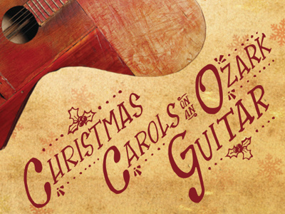 Ozark guitar cd cover design christmas lettering typography
