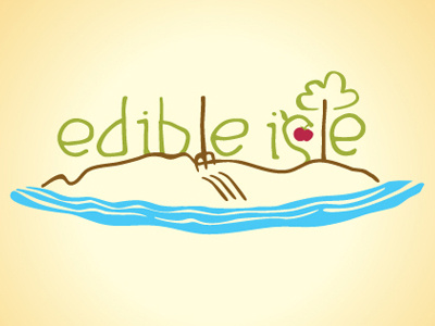 Edible Isle community education farming garden logo sustainable